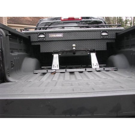 Camlocker 63in Low Profile Crossover Truck Tool Box, Notched Matte Black Aluminum KS63LPFNMB